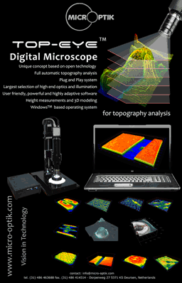 Top-Eye&trade; Digital Microscope for topography analysis